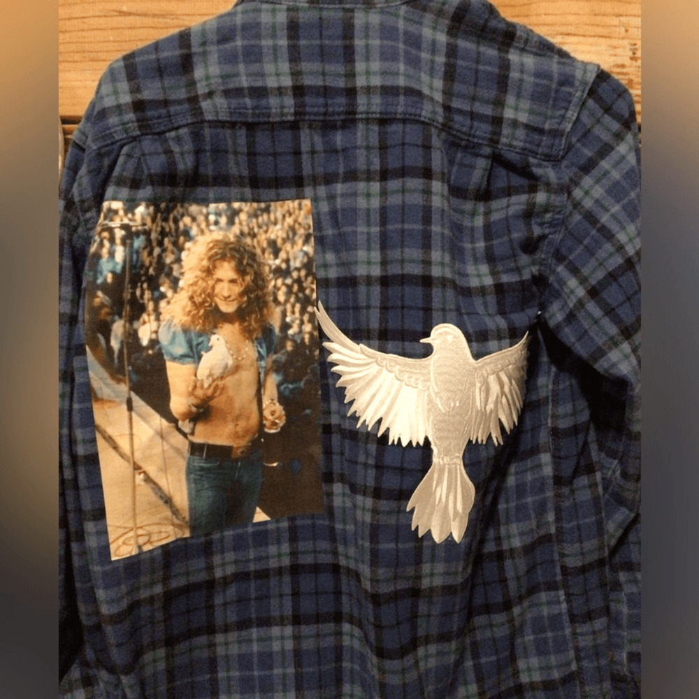 NEW! Custom Upcycled Boho Flannel Shirt